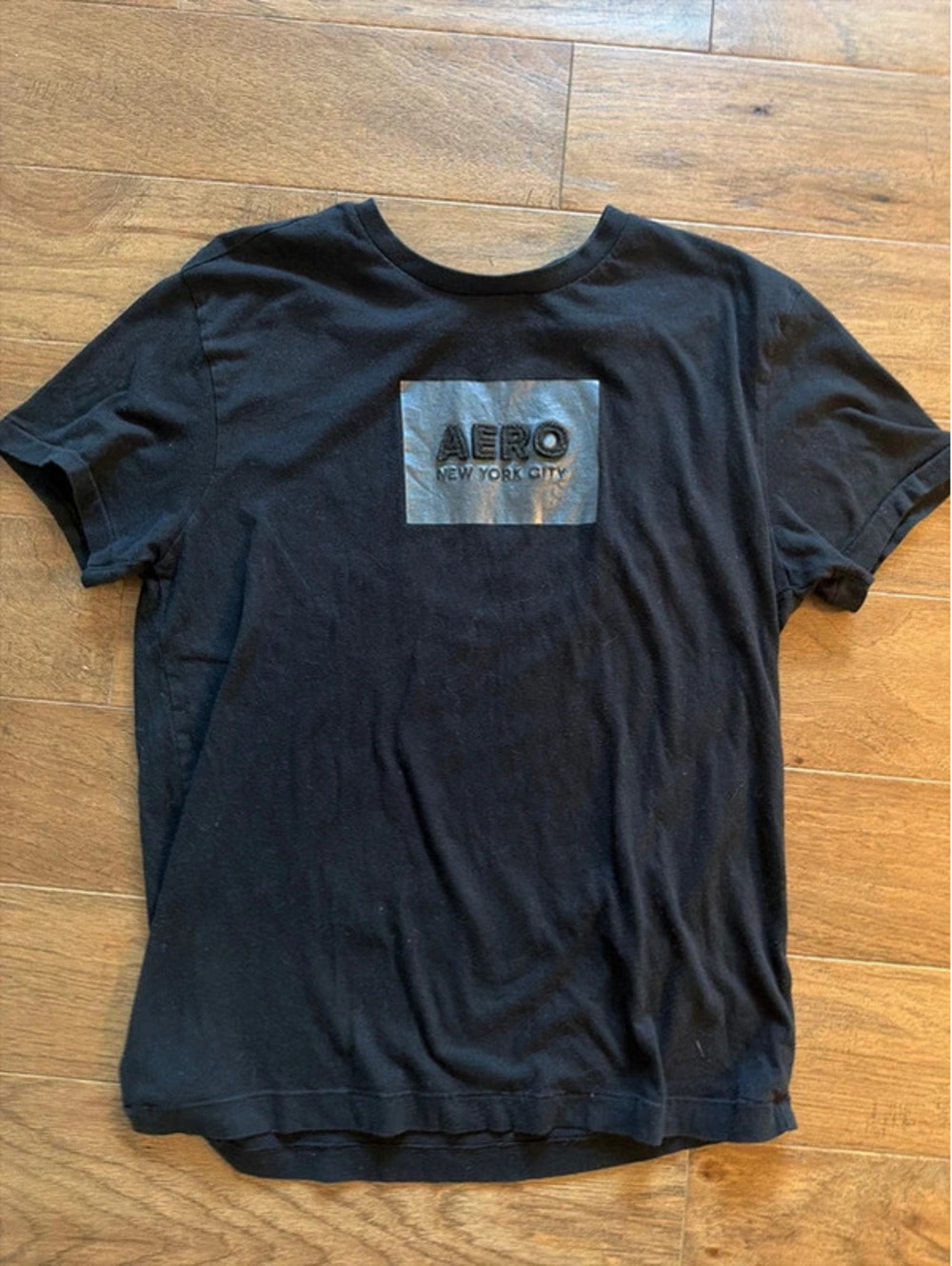 Aeropostale Men’s M Black AERO New York City Graphic T-Shirt Crewneck